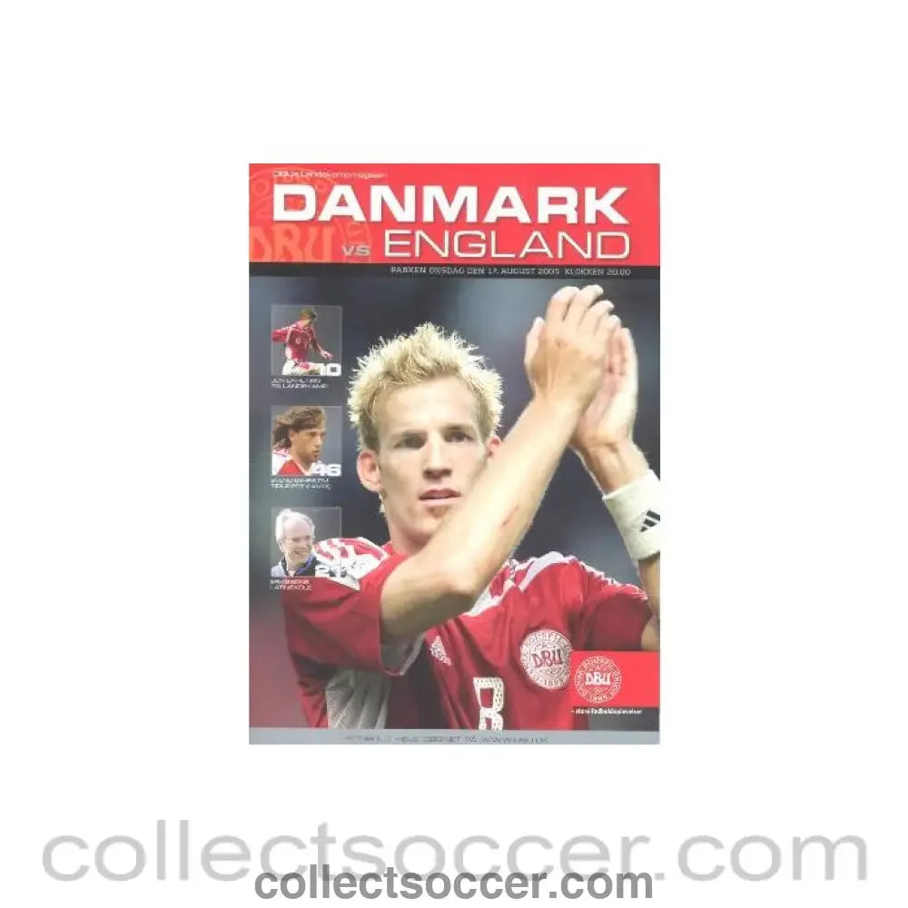 2005 Denmark v England official programme 17/08/2005