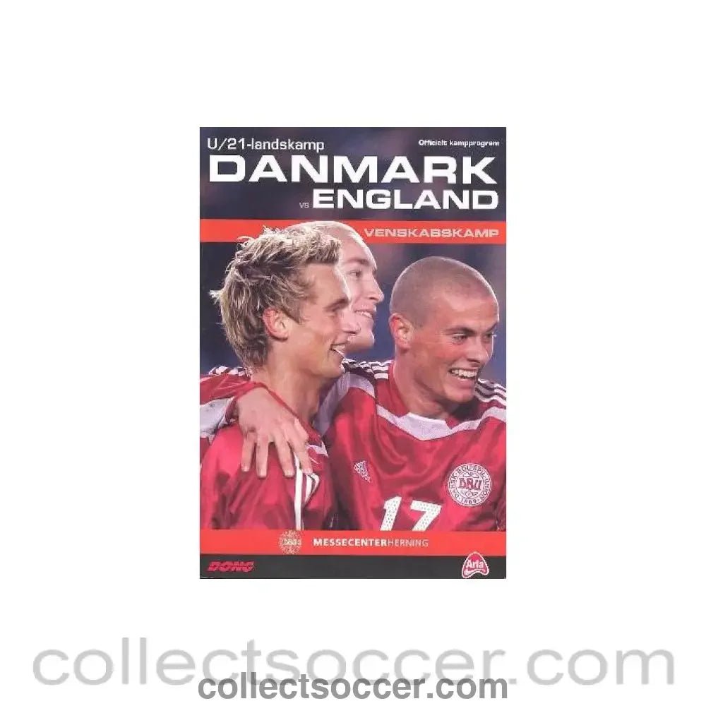 2005 Denmark v England official programme U21 - Collect Soccer
