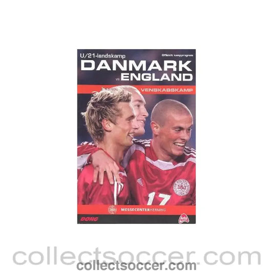 2005 Denmark v England official programme U21