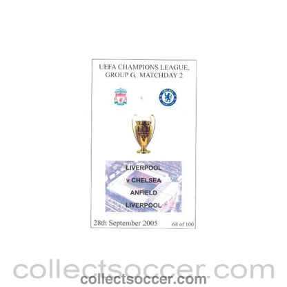 2005 - Liverpool v Chelsea unofficial programme 28/09/2005 pirate - Collect Soccer