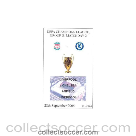 2005 - Liverpool v Chelsea unofficial programme 28/09/2005 pirate