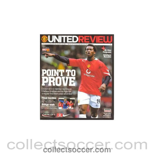 2005 - Manchester United vChelsea official programme 26/01/2005 United Review