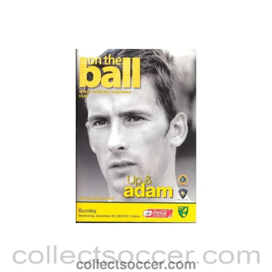 2005 - Norwich City v Burnley official programme 28/12/2005 - Collect Soccer