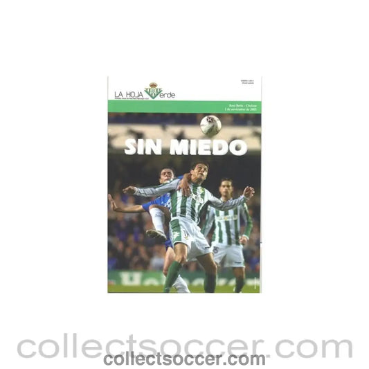 2005 - Real Betis vChelsea official programme 01/11/2005 - Collect Soccer