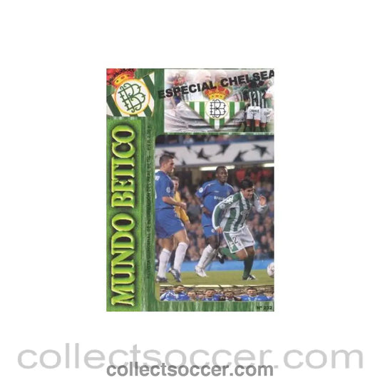 2005 - Real Betis vChelsea official programme 01/11/2005 Spanish produced in Spanish