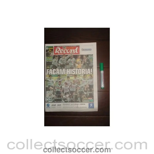 2005 - Record - Portuguese newspaper covering the 2005 UEFA Cup Final in Lisbon 18/05/2005