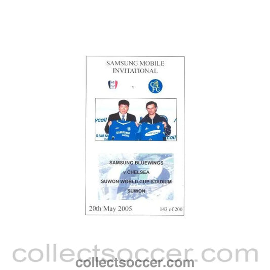 2005 - Suwon Samsung Bluewings vChelsea unofficial programme 20/05/2005 pirate