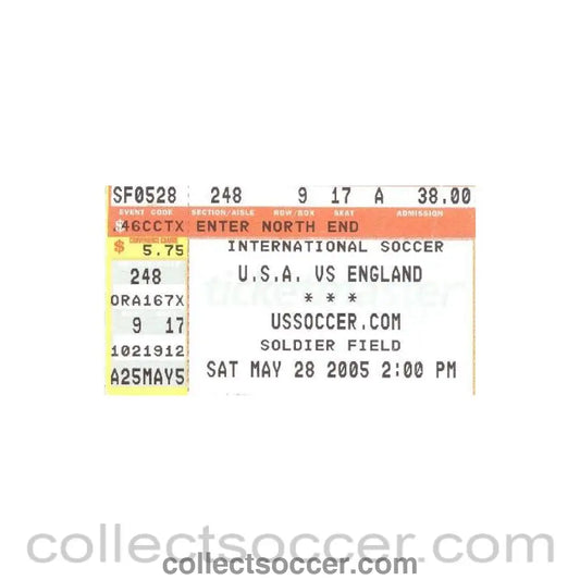 2005 - USA v England ticket 28/05/2005 at Soldier Field - Collect Soccer