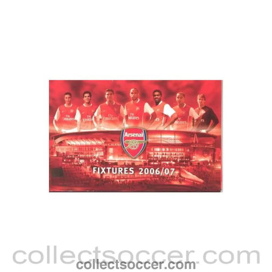 2006 - Arsenal fixtures 2006-2007 - Collect Soccer