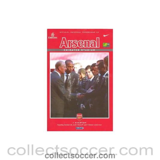 2006 - Arsenal v Everton official programme 28/10/2006