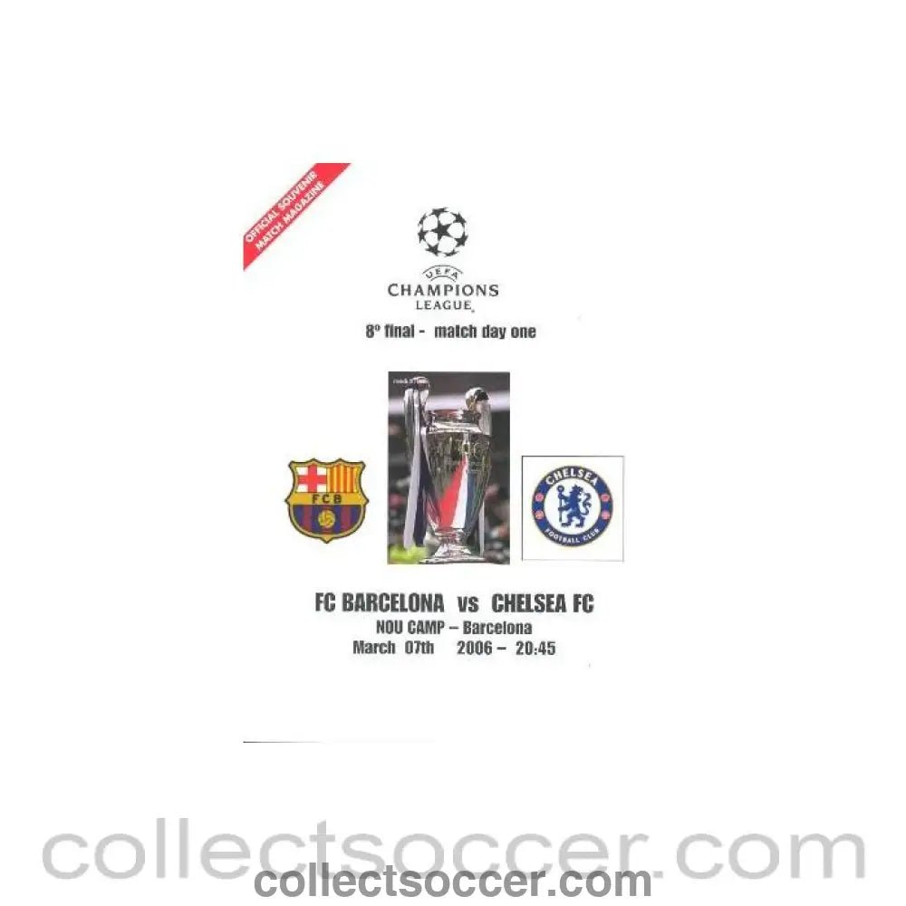 2006 - Barcelona vChelsea unofficial programme 07/03/2006 pirate - Collect Soccer