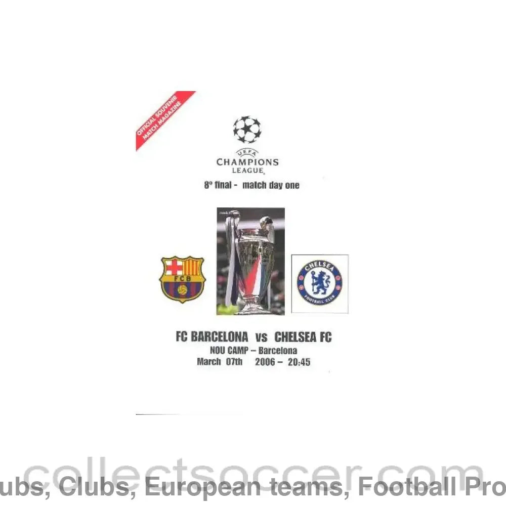 2006 - Barcelona vChelsea unofficial programme 07/03/2006 pirate