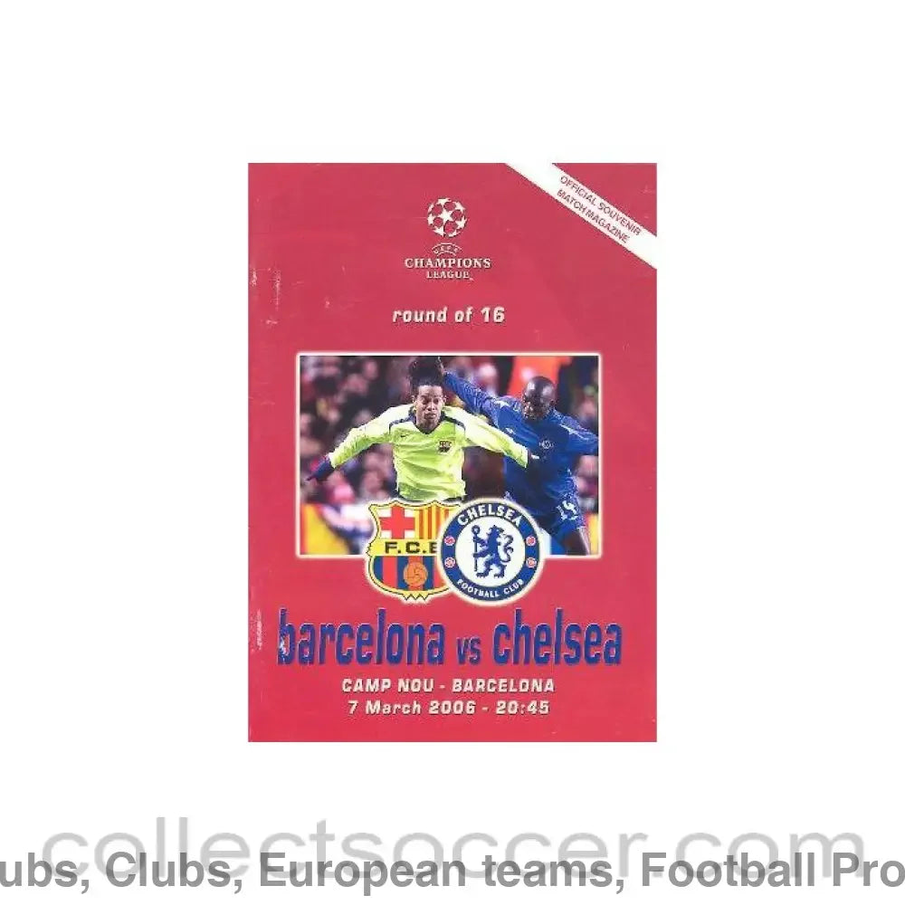 2006 - Barcelona vChelsea unofficial programme 07/03/2006 pirate