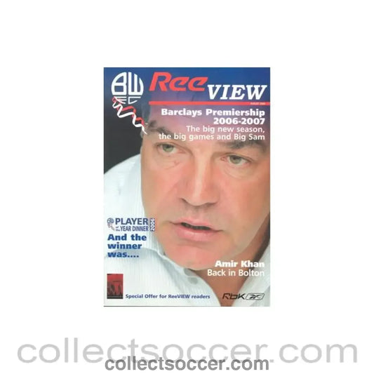 2006 - Bolton Wanderers ReeView brochure Premier League 2006-2007