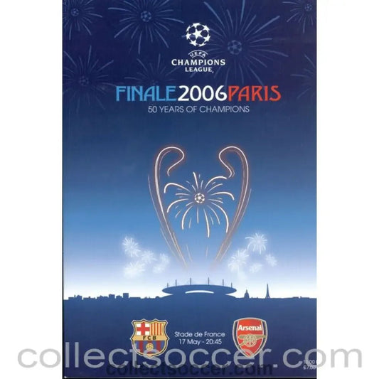 2006 Champions League Final Barcelona v Arsenal Official Programme - Collect Soccer