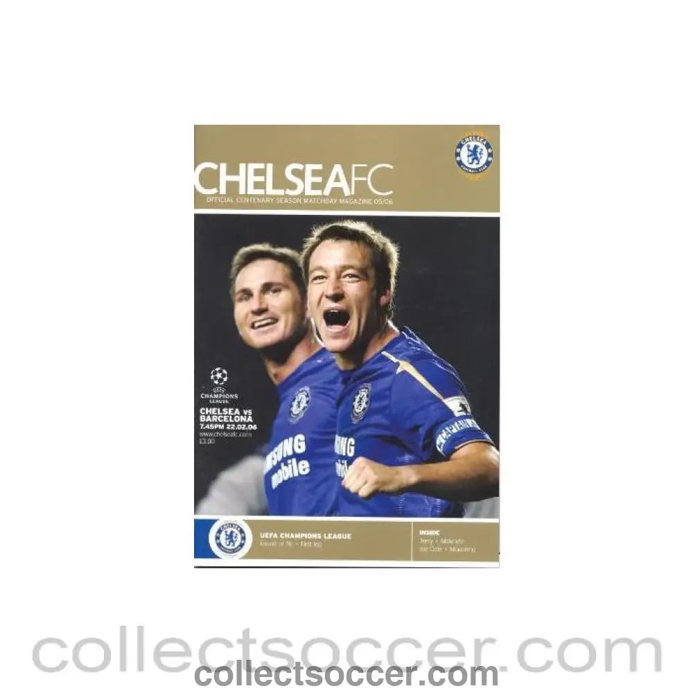 2006 - Chelsea v Barcelona official programme 22/02/2006 - Collect Soccer