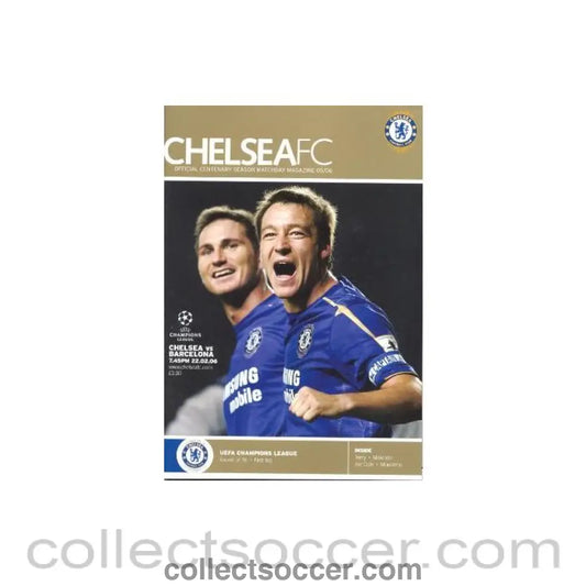 2006 - Chelsea v Barcelona official programme 22/02/2006