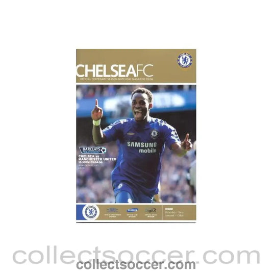 2006 - Chelsea v Manchester United official programme 29/04/2006 Barclais Premiership