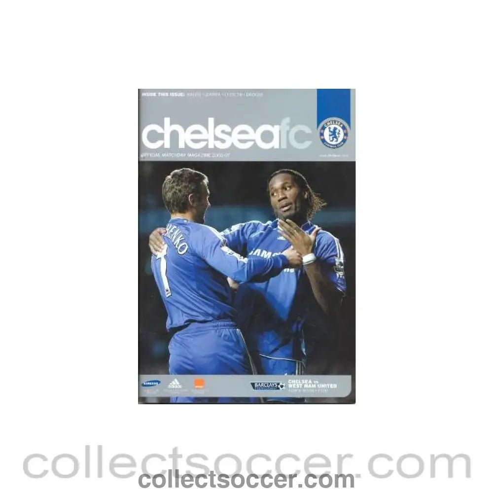 2006 - Chelsea v West Ham United official programme 18/11/2006 - Collect Soccer