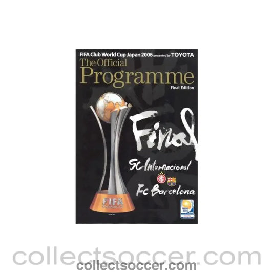 2006 Club World Cup Official Final programme Inter Milan v Barcelona + Insert
