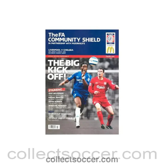 2006 Community Shield Programme Liverpool v Chelsea