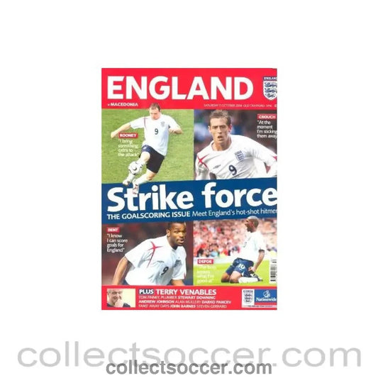 2006 England v Macedonia official programme magazine 07/10/2006 at Old Trafford - Collect Soccer