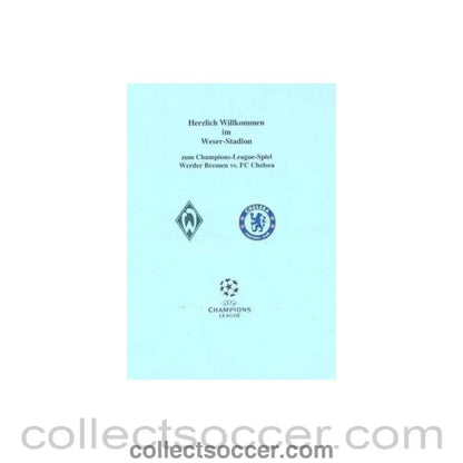 2006 - Werder Bremen v Chelsea menu 22/11/2006 Champions League - Collect Soccer