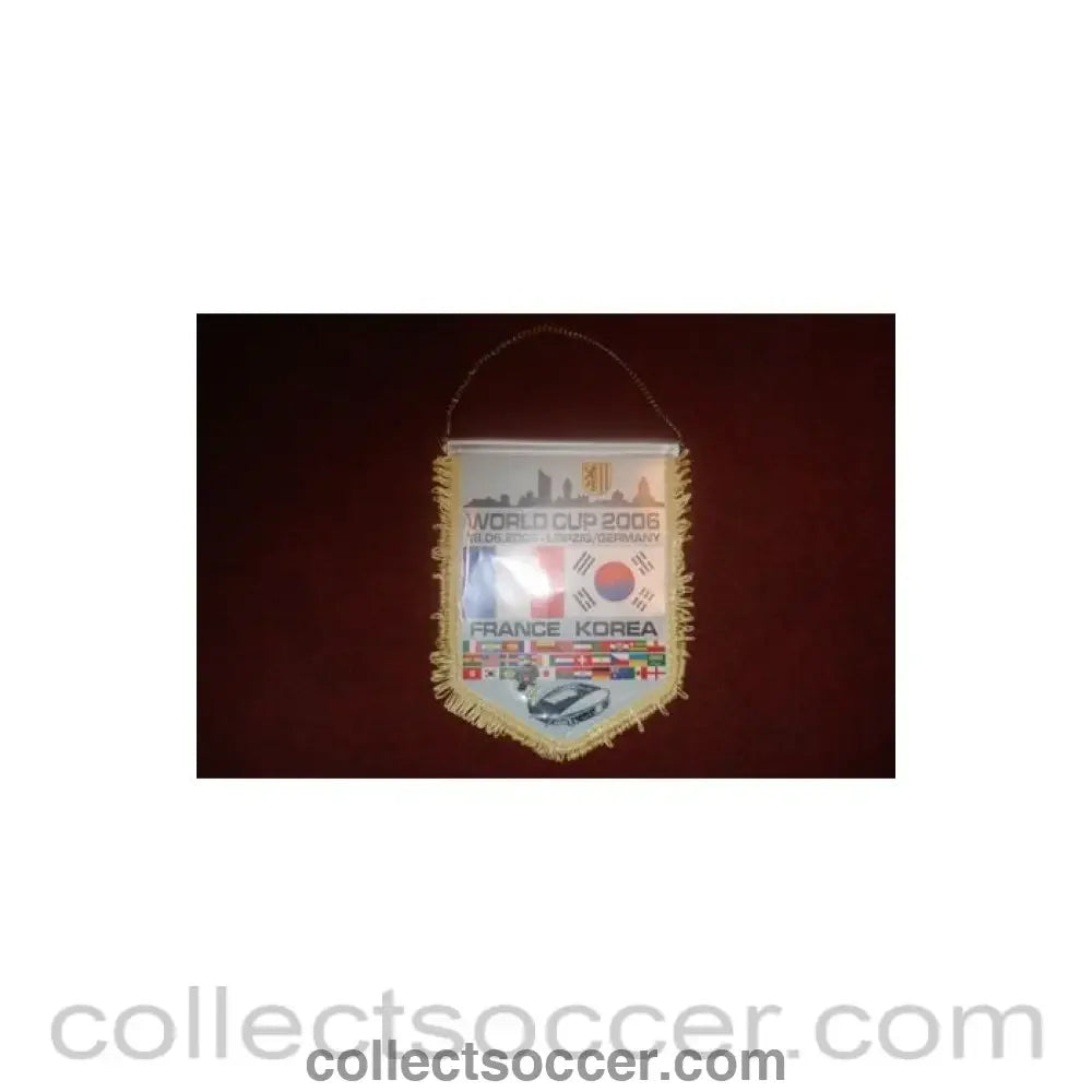 2006 World Cup France v Korea unofficial pennant 18/06/2006