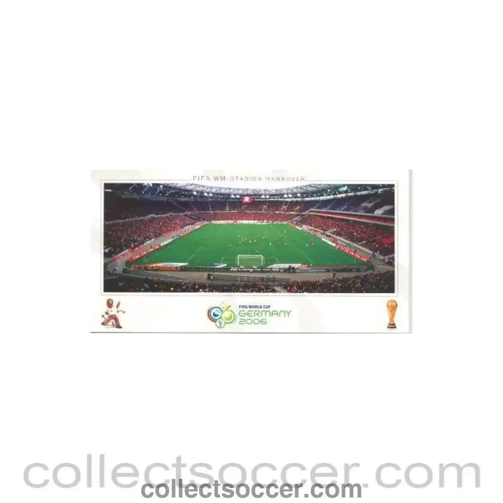 2006 World Cup Germany postcard Hannover Stadium - Collect Soccer