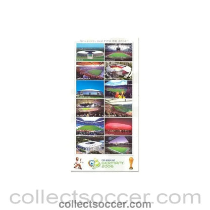 2006 World Cup Germany Stadiums postcard, featuring 12 stadiums - Collect Soccer