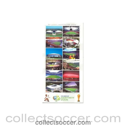 2006 World Cup Germany Stadiums postcard featuring 12 stadiums