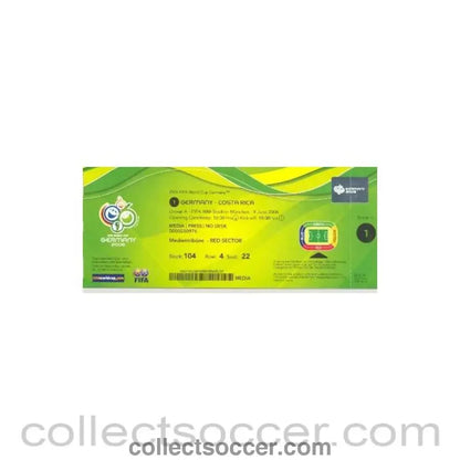 2006 - World Cup Germany 2006 Germany v Costa Rica press pass 09/06/2006 - Collect Soccer