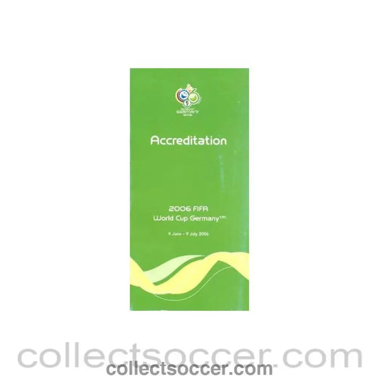 2006 World Cup Media Accreditation - Collect Soccer
