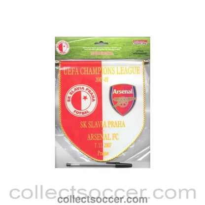 2007 -2008 Champions League pennant Slavia Prague v Arsenal 07/11/2007 - Collect Soccer