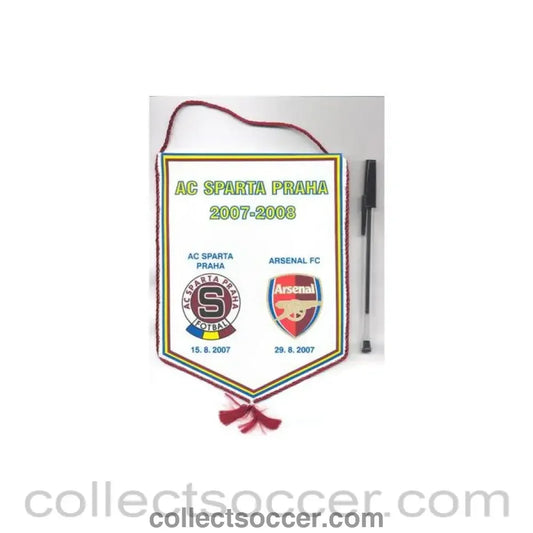 2007 -2008 Champions League pennant Sparta Prague v Arsenal