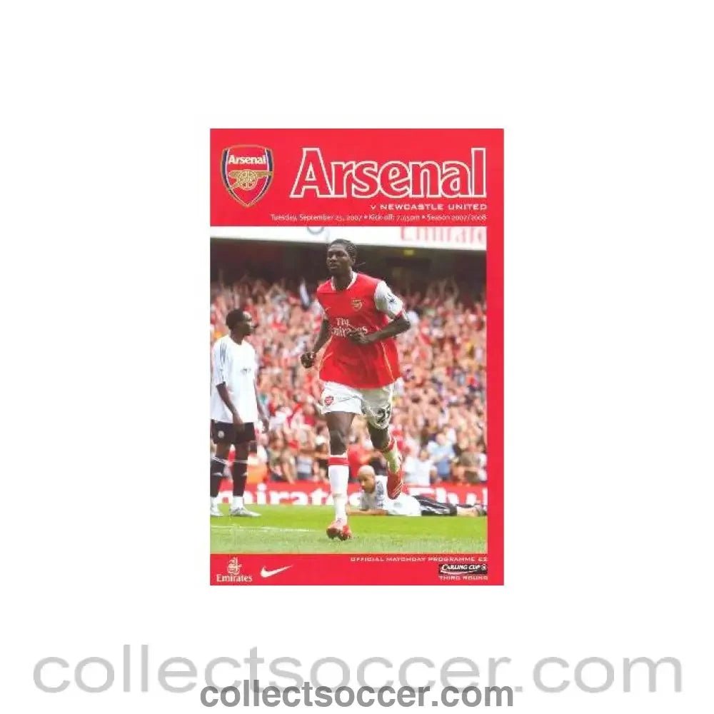 2007 - Arsenal v Newcastle United official programme 25/09/2007 - Collect Soccer