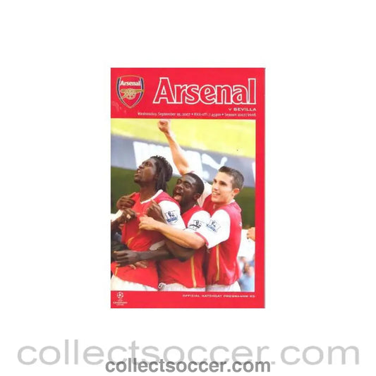 2007 - Arsenal v Sevilla official programme 19/09/2007