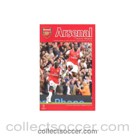 2007 - Arsenal v Slavia Prague official programme 23/10/2007