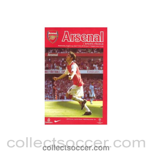 2007 - Arsenal v Sparta Prague official programme 29/08/2007