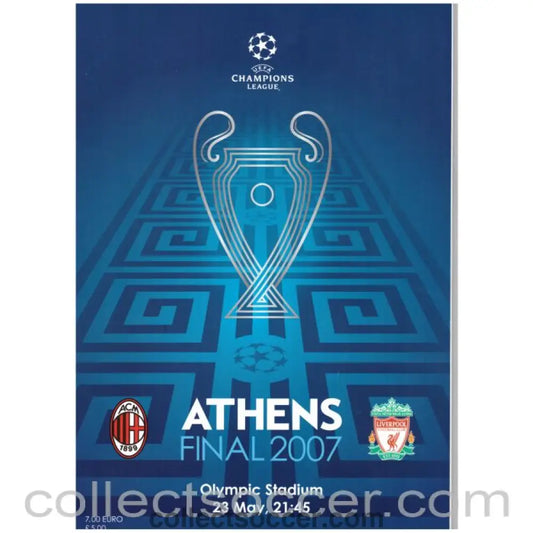 2007 Champions League Final Official Programme Liverpool v AC Milan - Collect Soccer