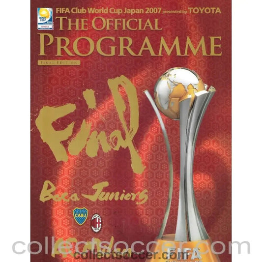 2007 Club World Cup Official Final Programme Boca Juniors v AC Milan - Collect Soccer