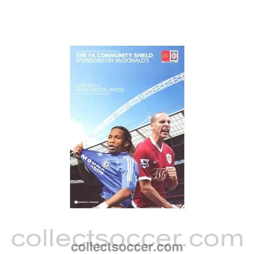 2007 Community Shield Official Programme Chelsea v Manchester United - Collect Soccer