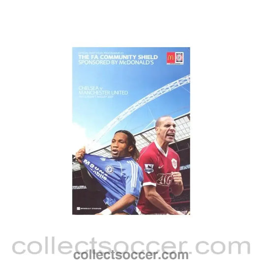 2007 Community Shield Official Programme Chelsea v Manchester United