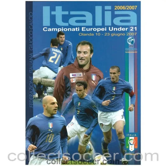 2007 Italian Under 21 Media Guide for U21 Championship in Holland - Collect Soccer