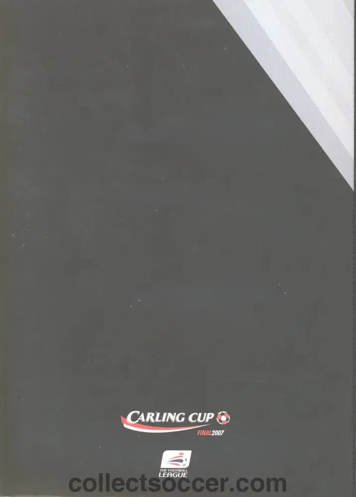 2007 League Cup Final Programme Arsenal v Chelsea - Collect Soccer