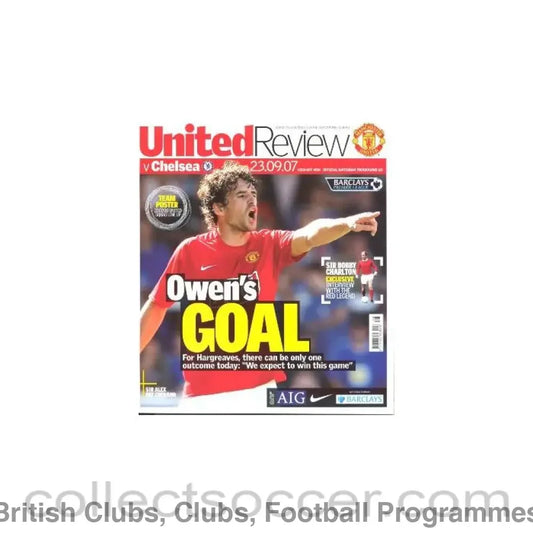 2007 - Manchester United vChelsea official programme 23/09/2007 Premier League