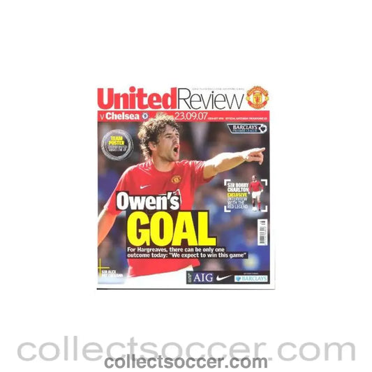 2007 - Manchester United vChelsea official programme 23/09/2007 Premier League - Collect Soccer