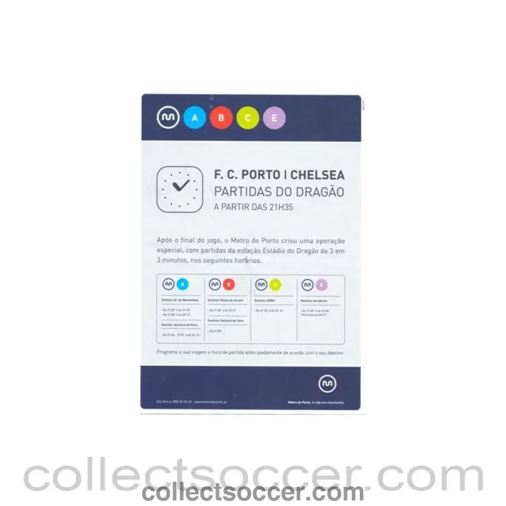 2007 - Porto v Chelsea leaflet 21/02/2007 Champions League - Collect Soccer