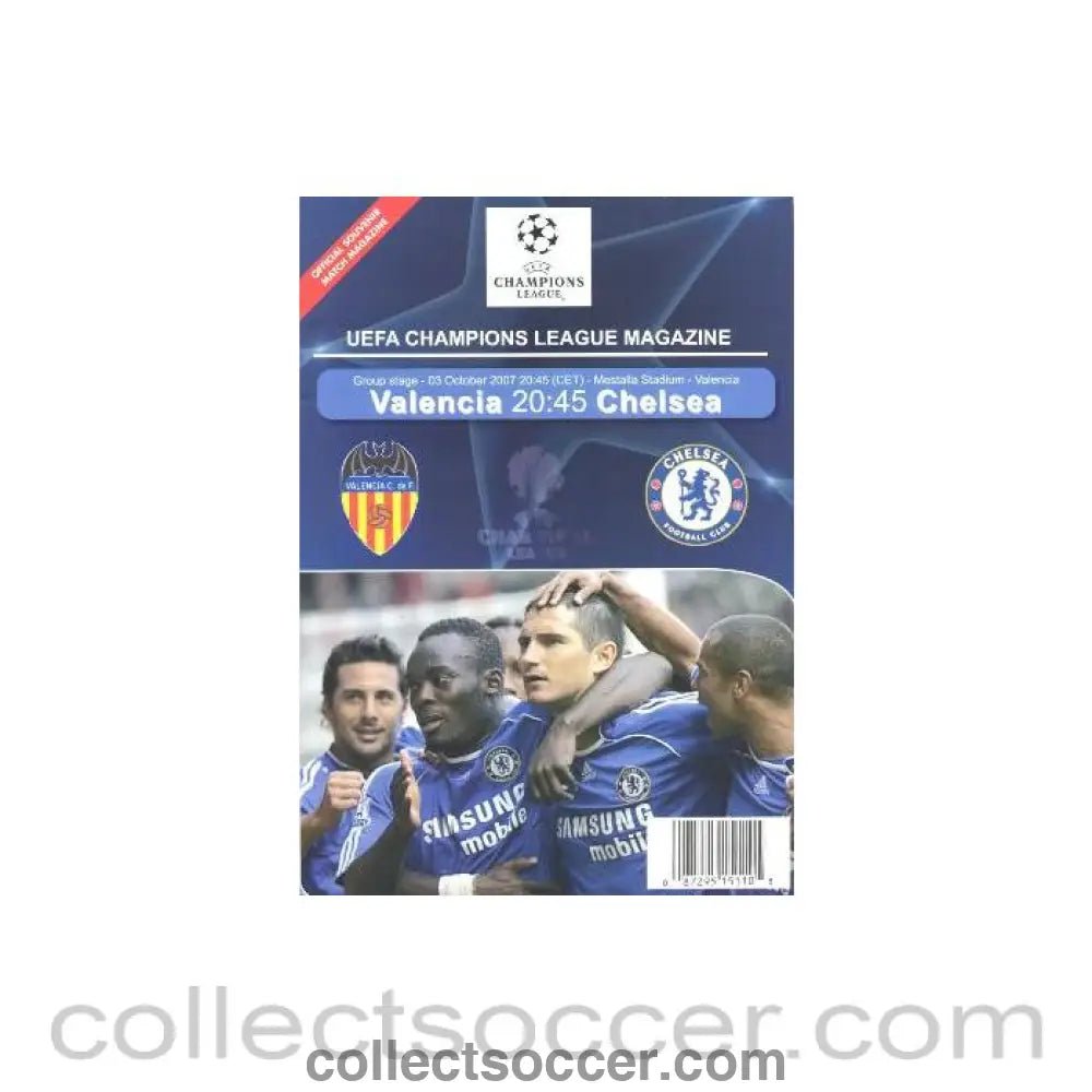 2007 - Valencia vChelsea unofficial programme 03/10/2007 pirate - Collect Soccer