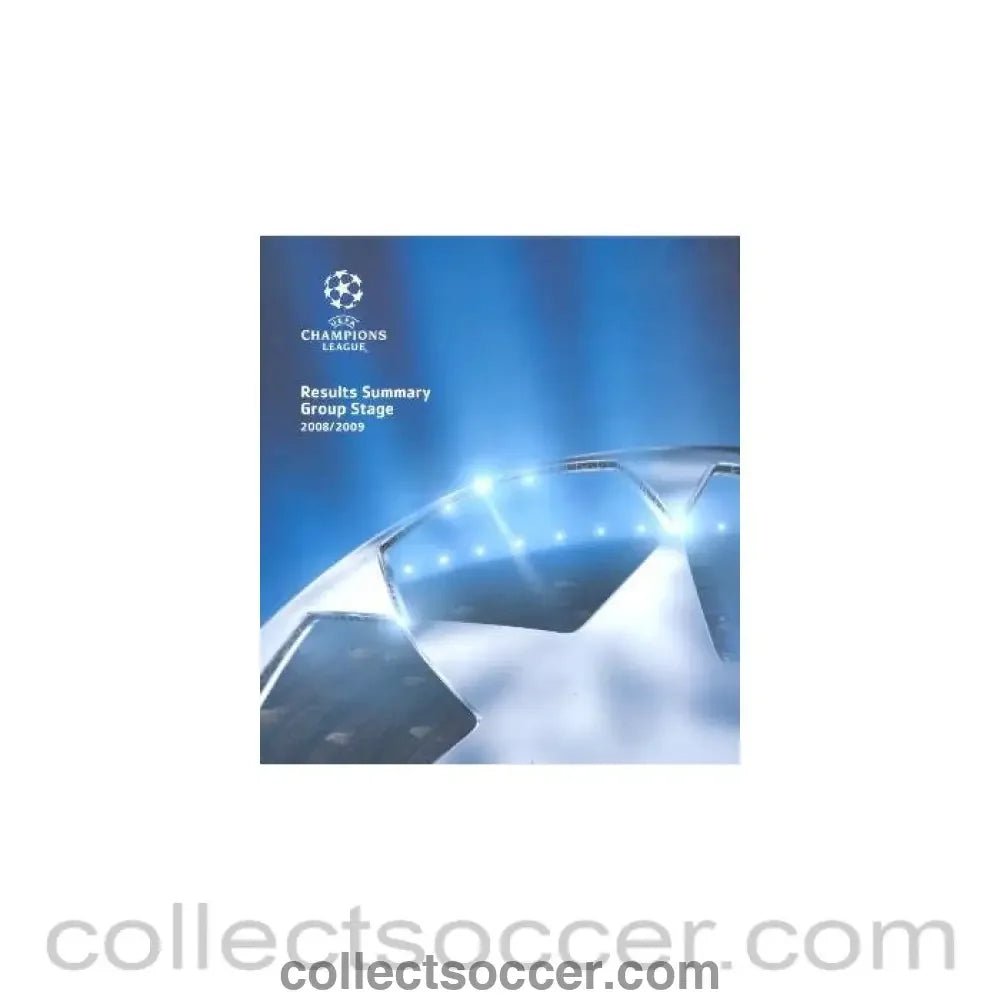 2008-2009 UEFA Champions League Results Summary Group Stage of Season set - Collect Soccer